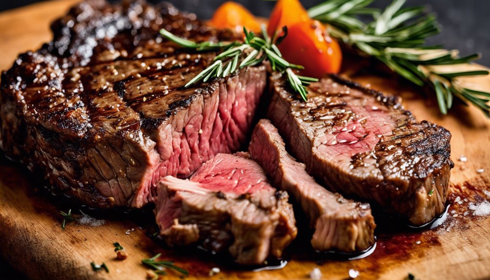 perfectly cooked beef steak